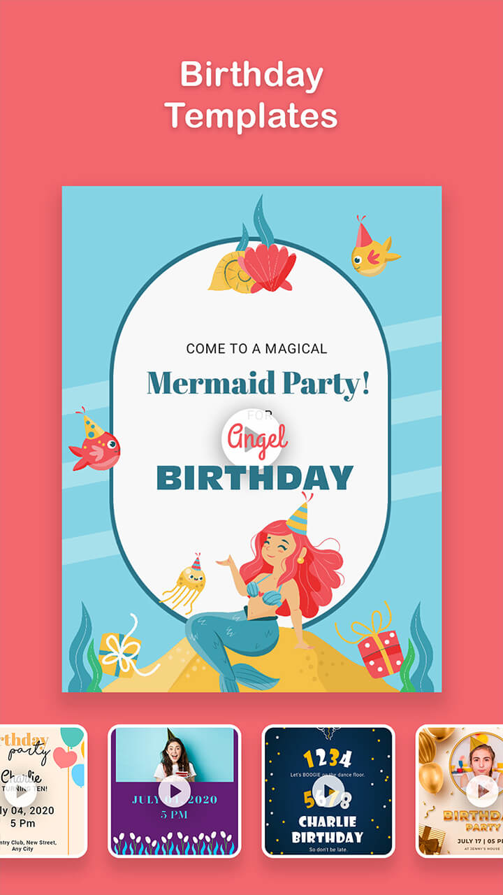 اسکرین شات 4 برنامه Video Invitation Maker PartyZa