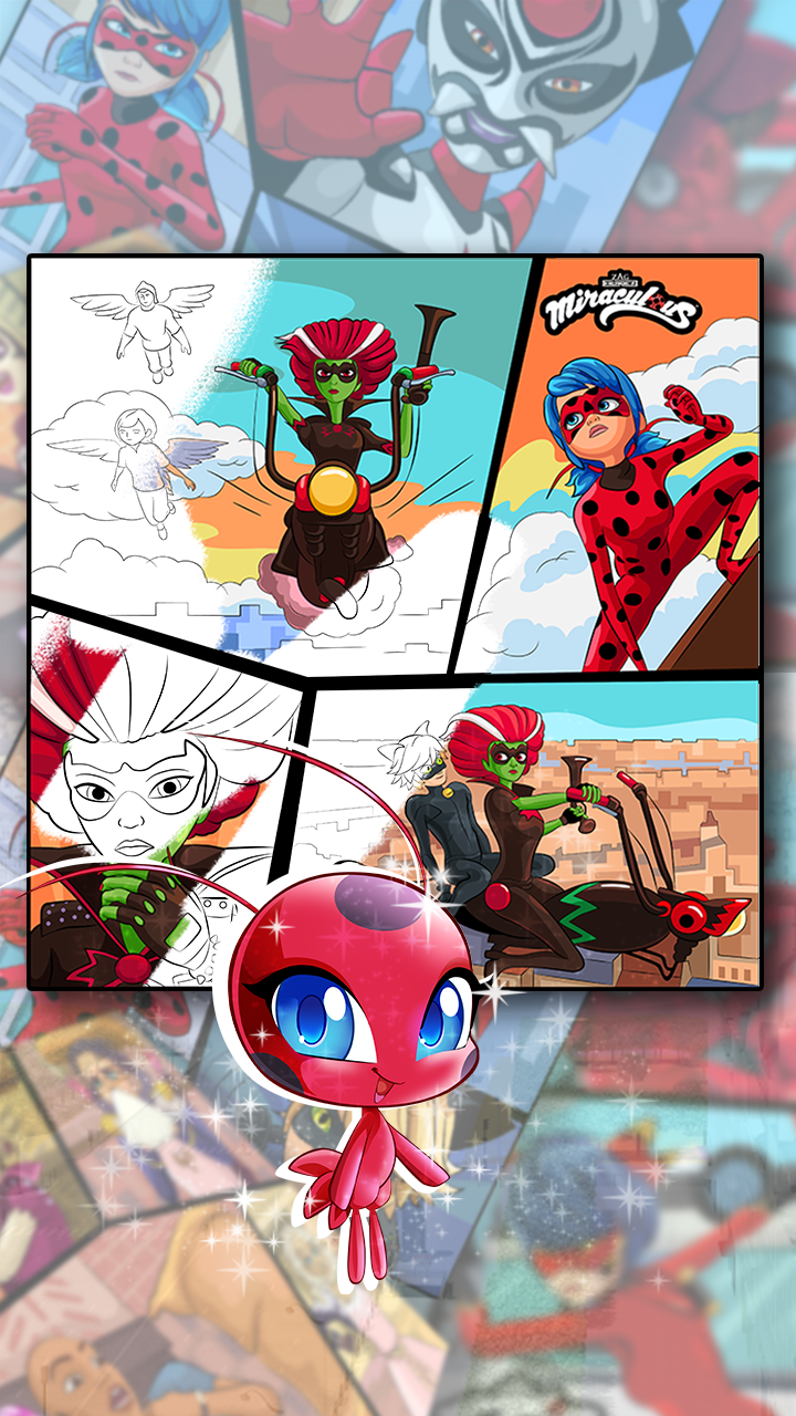 اسکرین شات 8 بازی Miraculous Ladybug & Cat Noir. Color by number