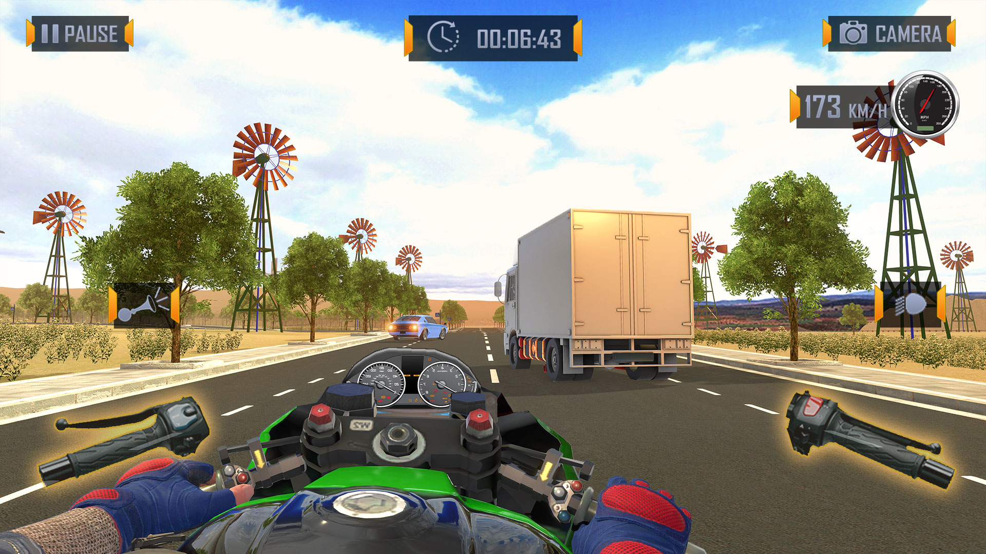 اسکرین شات 4 برنامه Highway Motorbike Drag Racing