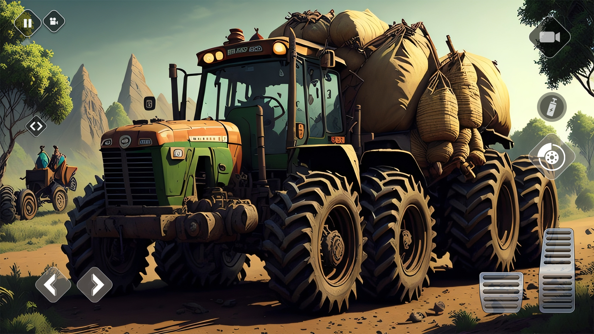 اسکرین شات 4 برنامه Tractor Driving Games: Farming