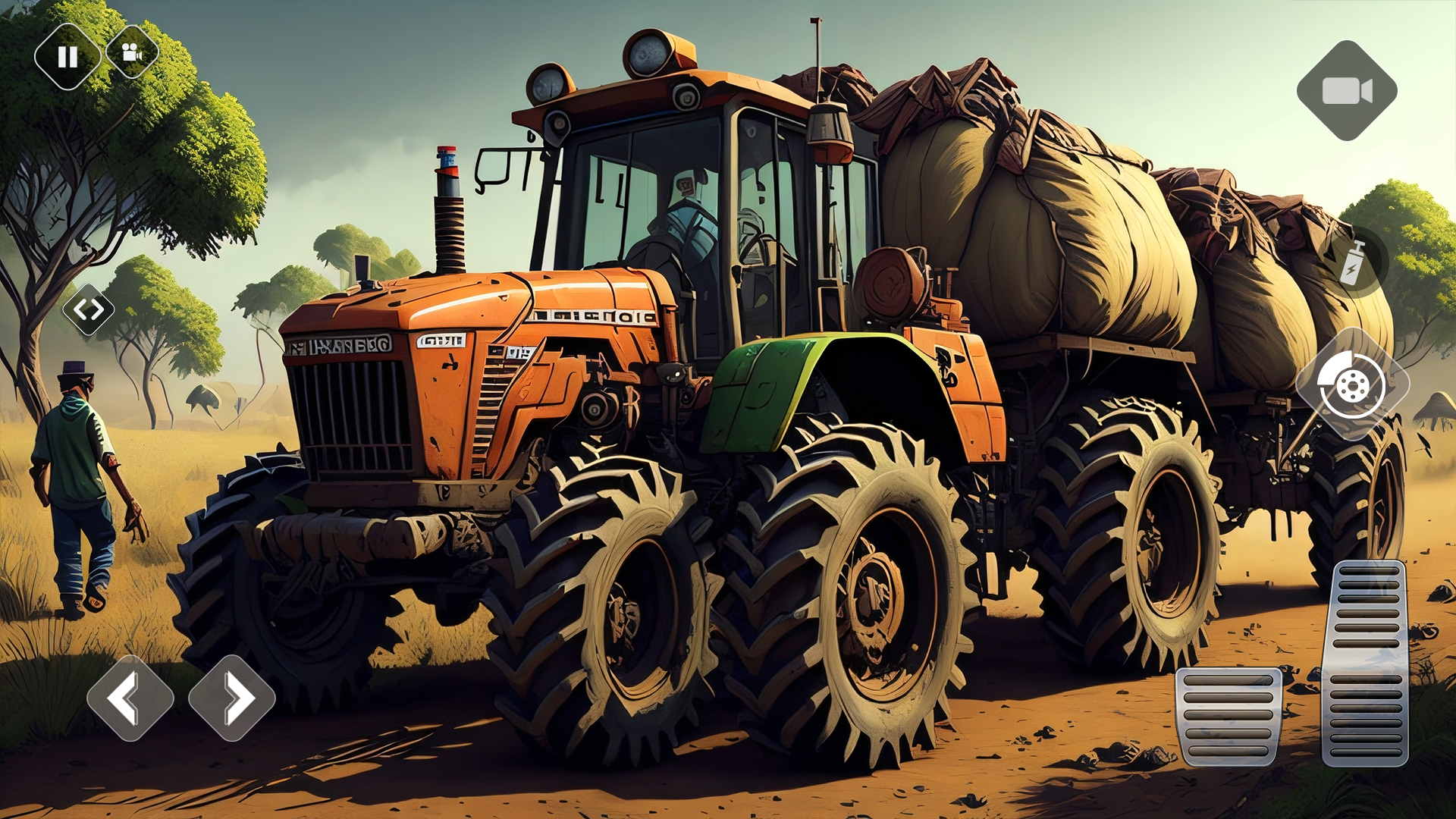 اسکرین شات 2 برنامه Tractor Driving Games: Farming