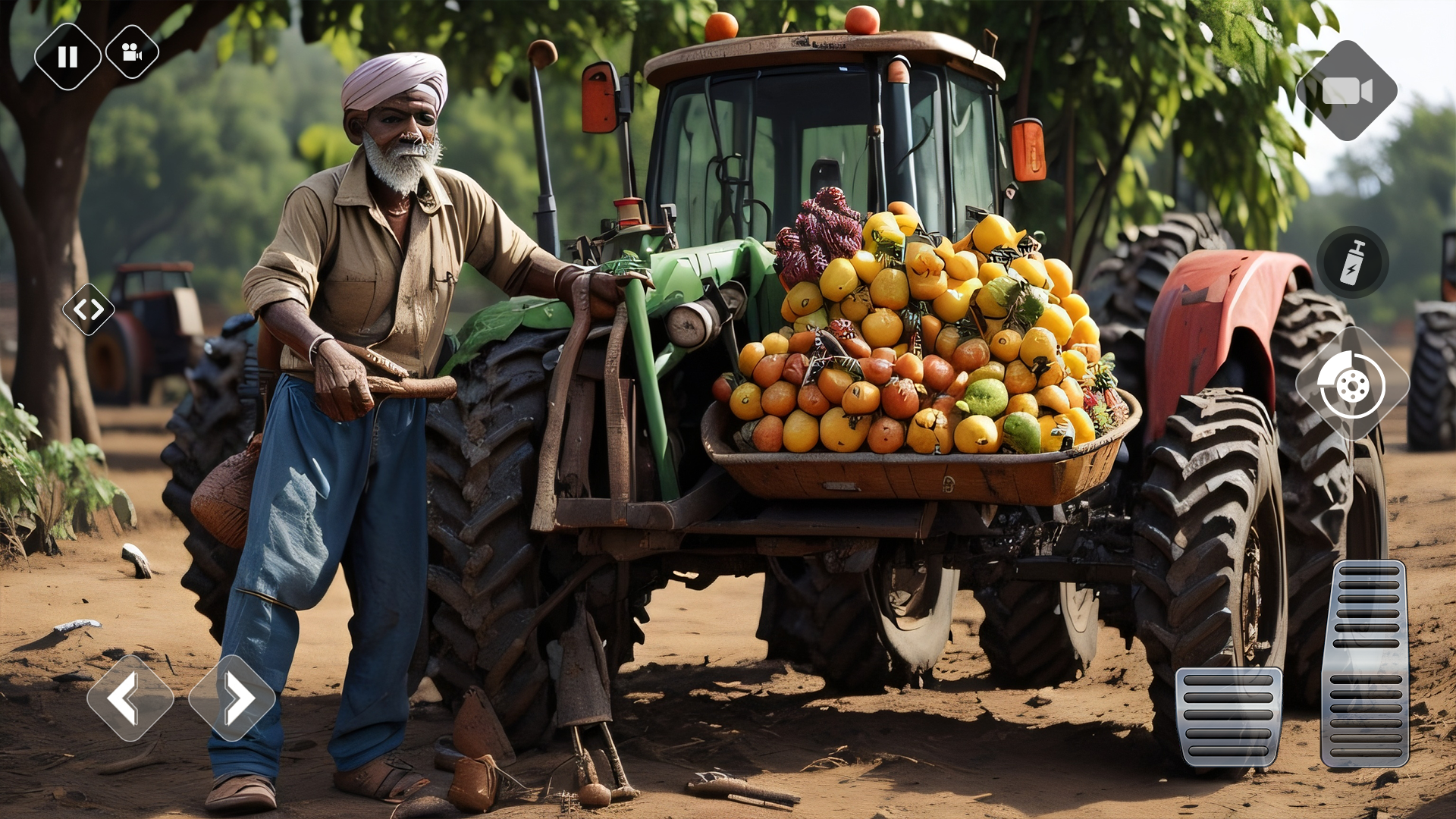 اسکرین شات 3 برنامه Tractor Driving Games: Farming