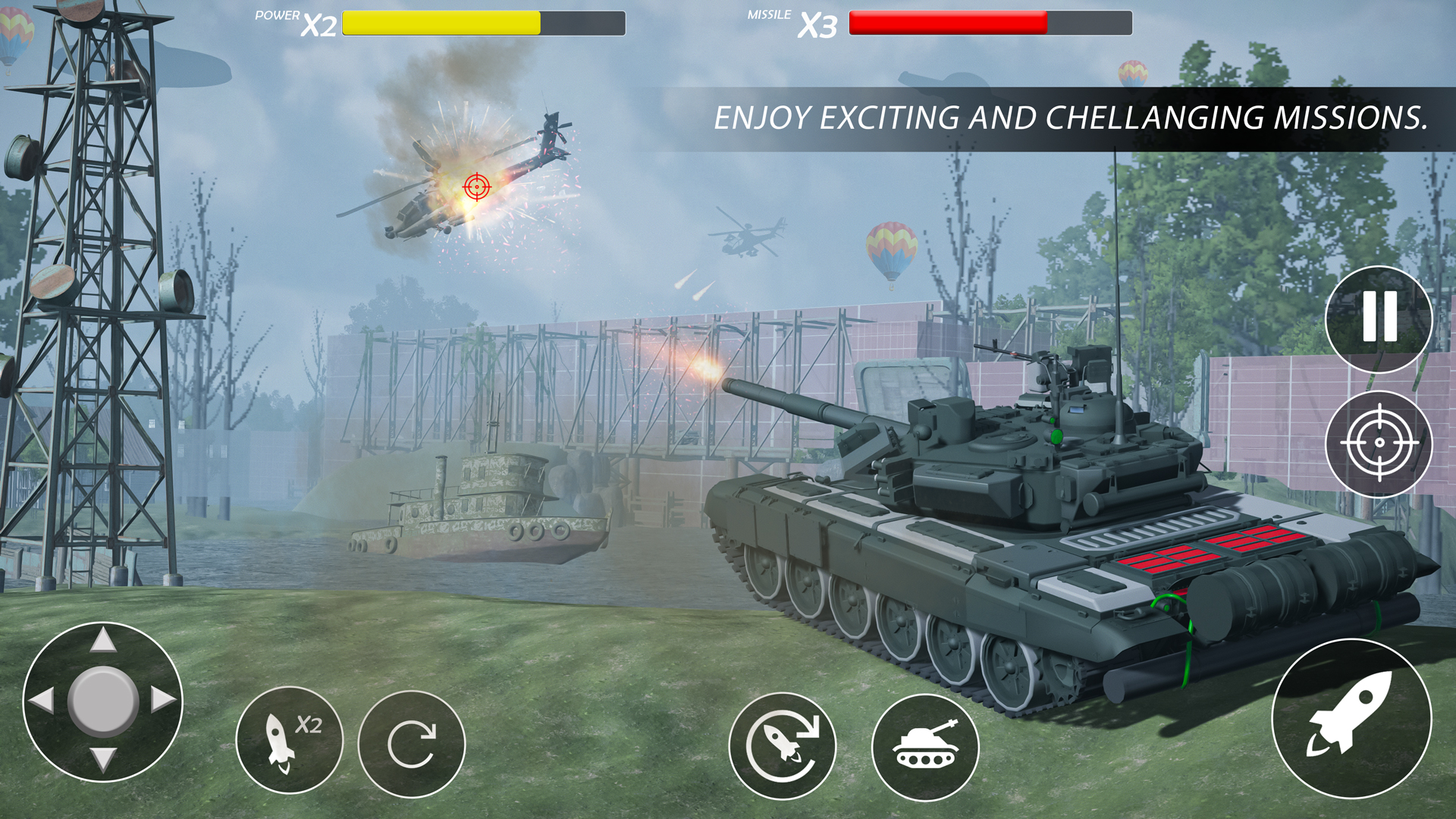 اسکرین شات 1 بازی War of Tanks: World War Games