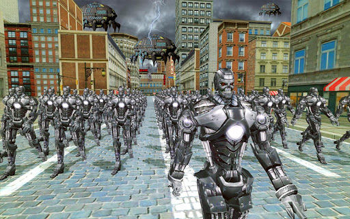 اسکرین شات 4 برنامه Tornado Bolt Light Speed Hero: Vegas Robot Crime