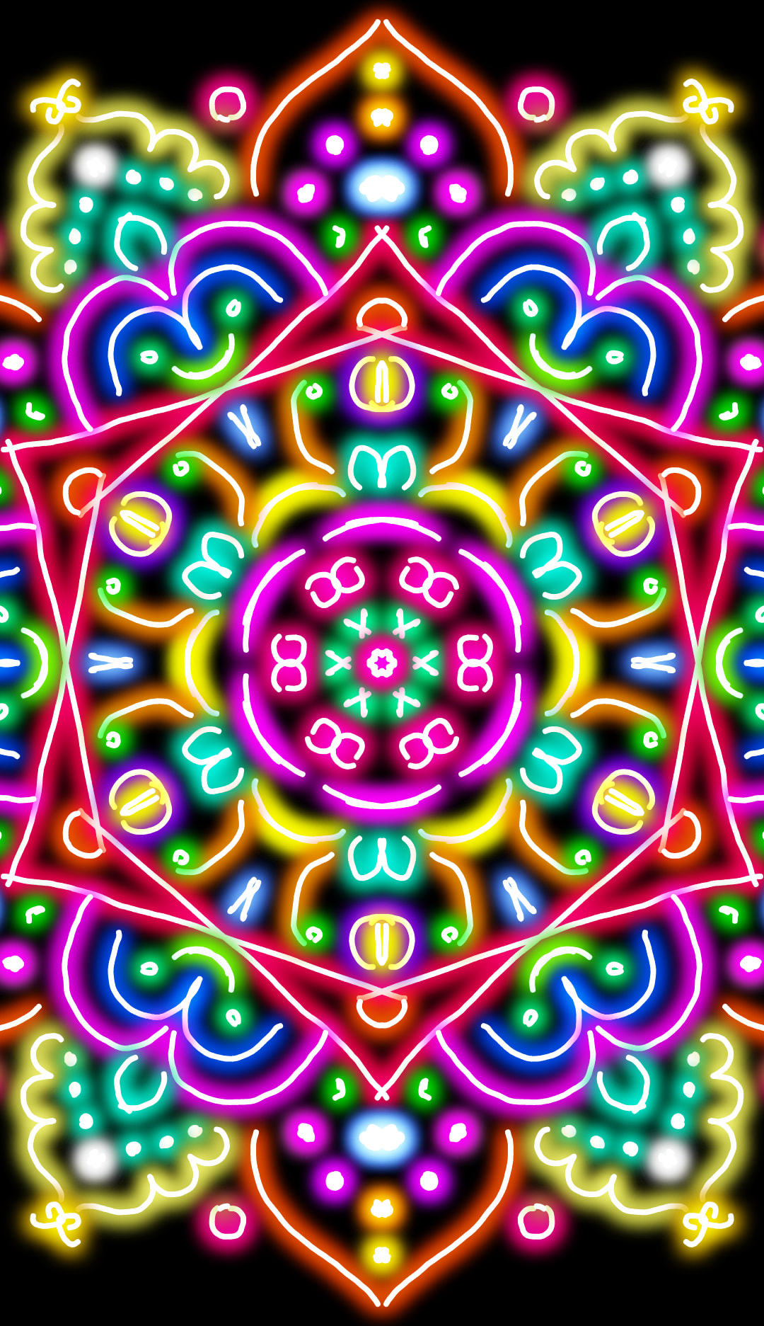 اسکرین شات 4 برنامه Glow Magic Doodle kaleidoscope