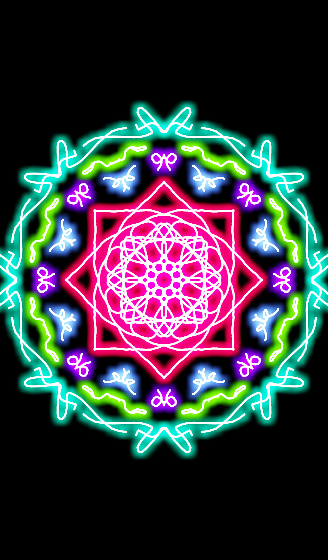 اسکرین شات 5 برنامه Glow Magic Doodle kaleidoscope