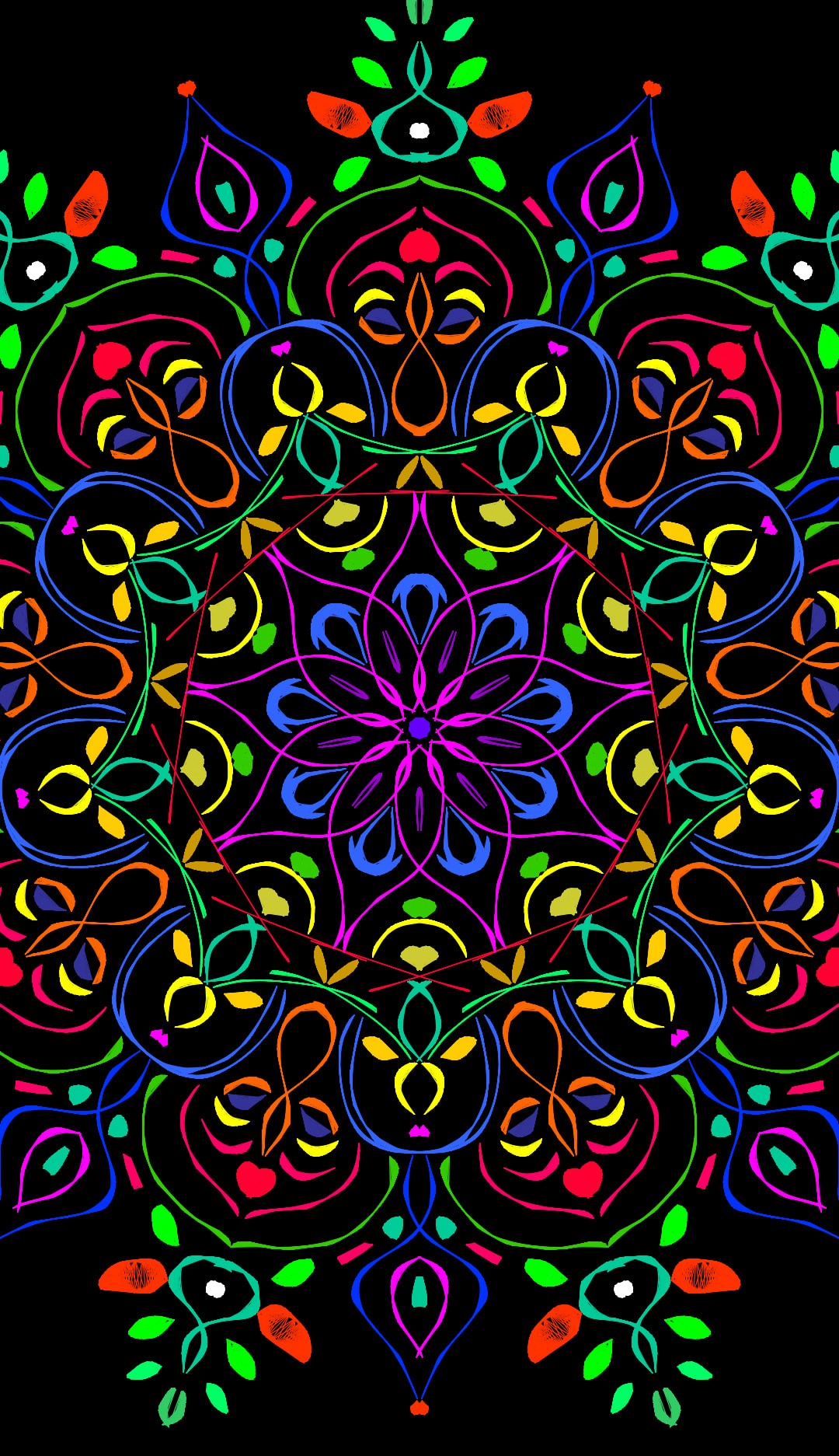 اسکرین شات 6 برنامه Glow Magic Doodle kaleidoscope