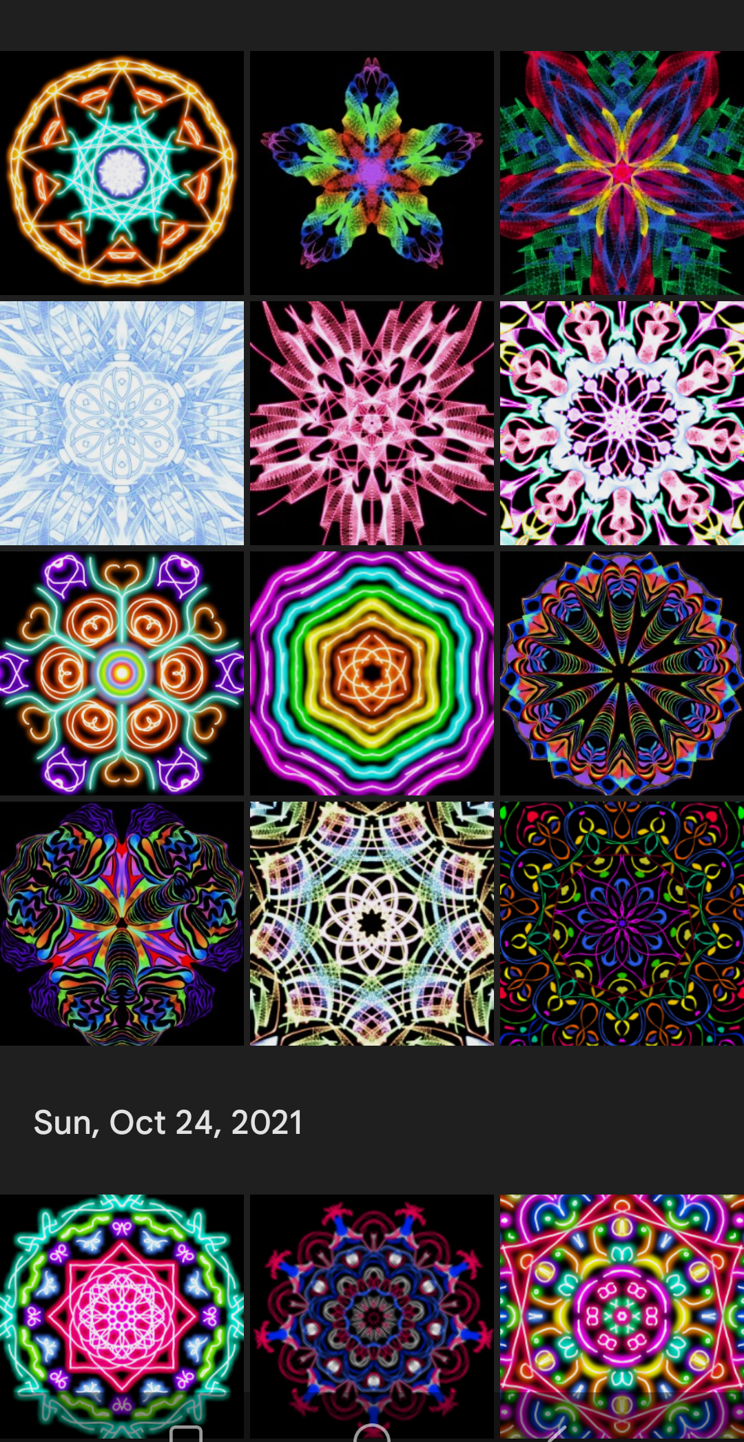 اسکرین شات 3 برنامه Glow Magic Doodle kaleidoscope