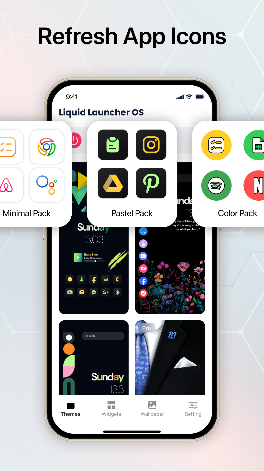 اسکرین شات 6 برنامه Liquid Launcher OS