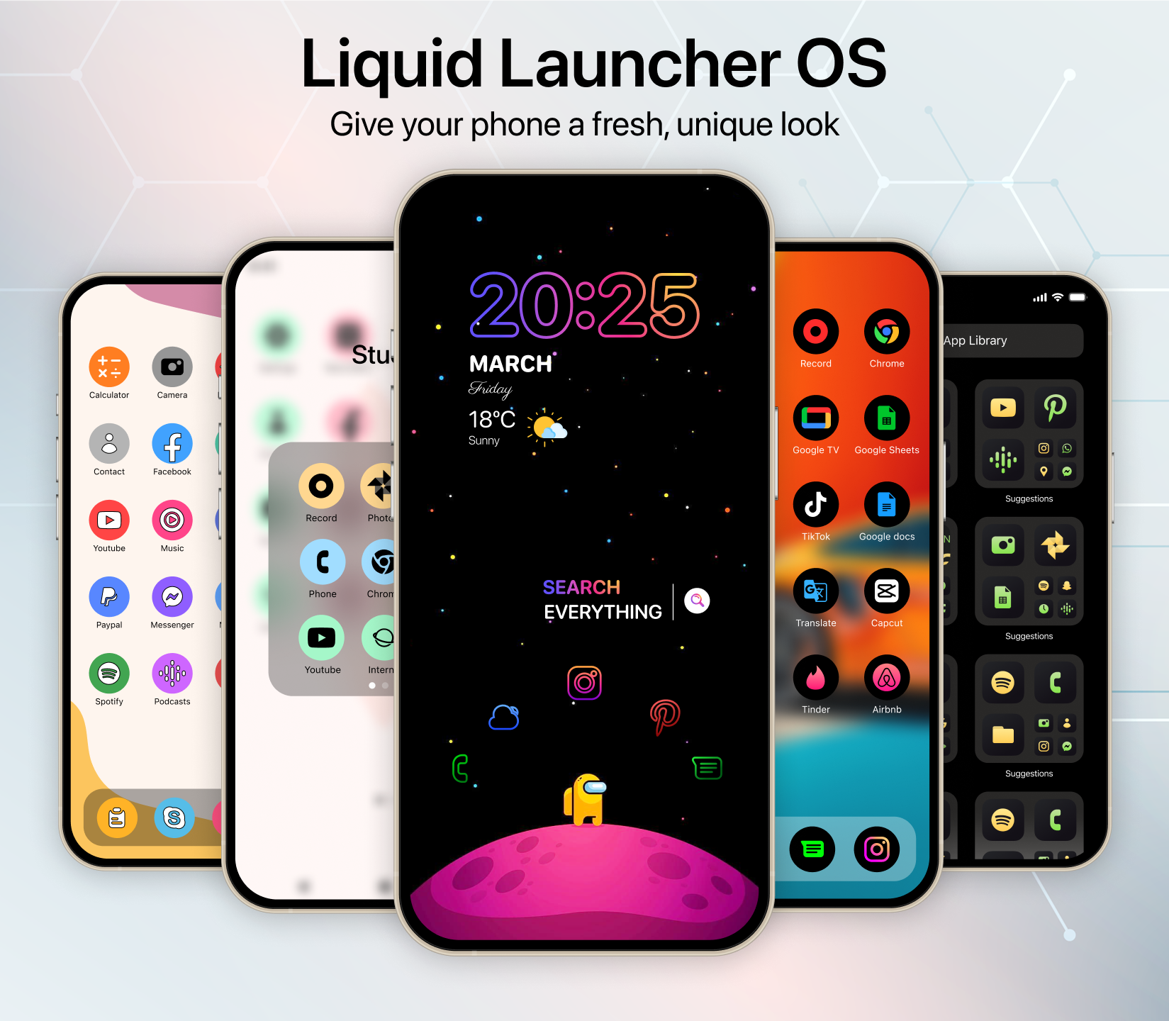 اسکرین شات 1 برنامه Liquid Launcher OS