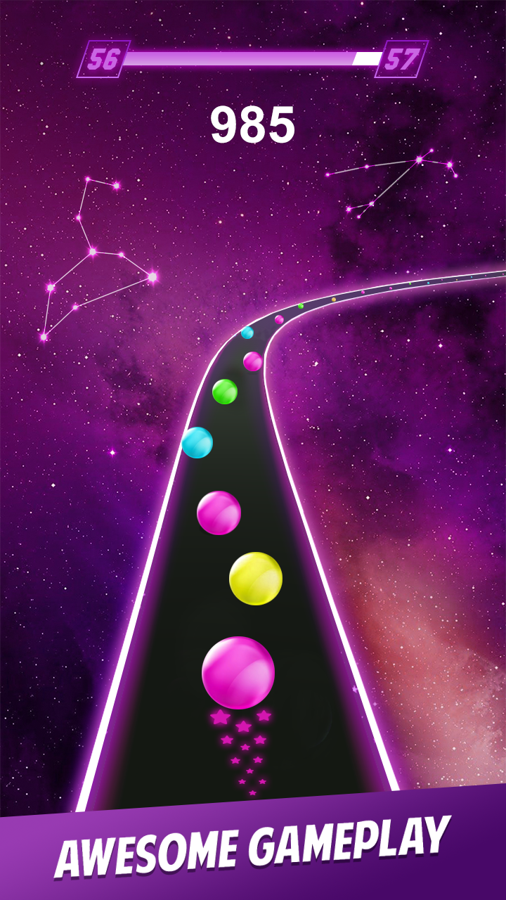 اسکرین شات 4 بازی Dancing Ball Color Rush Game