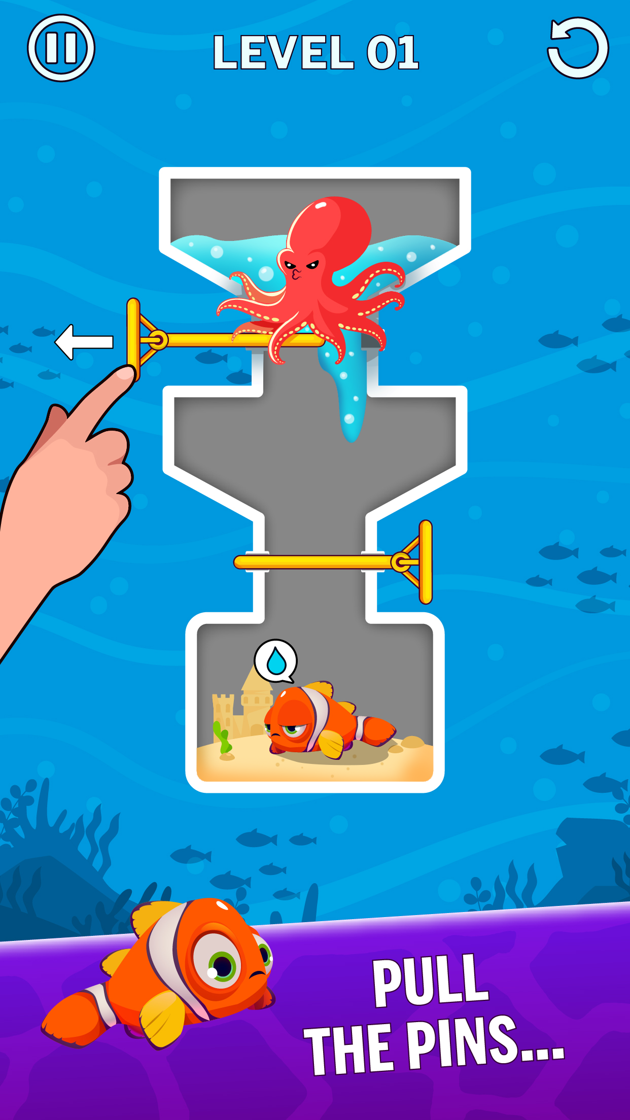 اسکرین شات 1 بازی Water Puzzle - Fish Rescue