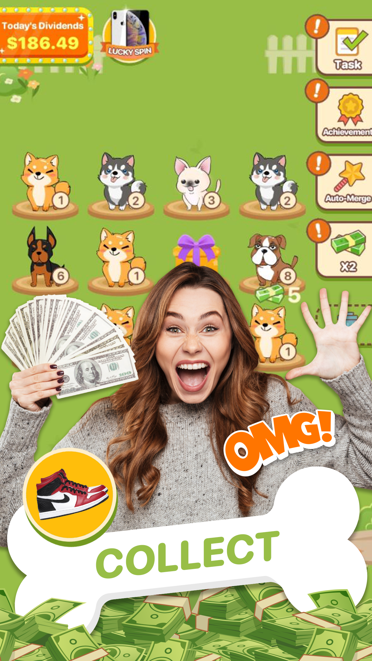 اسکرین شات 3 بازی Puppy Town - Merge & Win