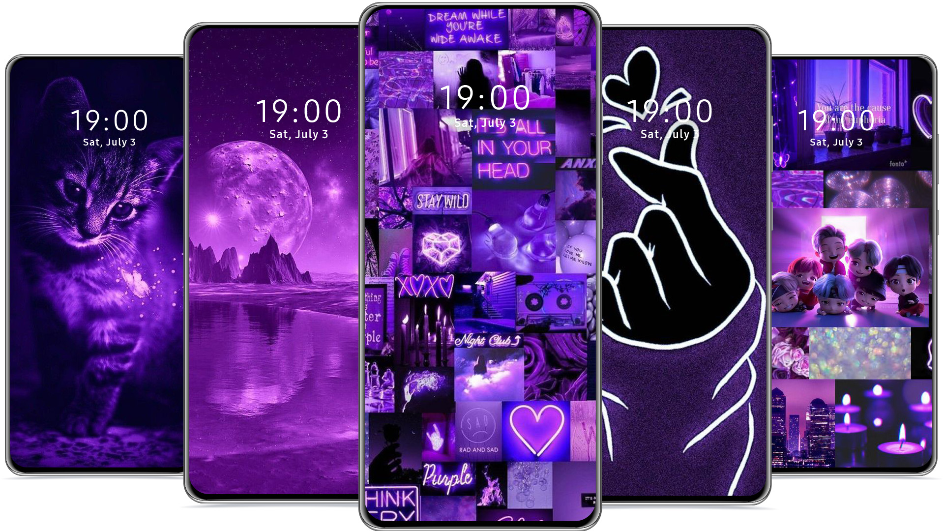 اسکرین شات 1 برنامه Purple Wallpaper