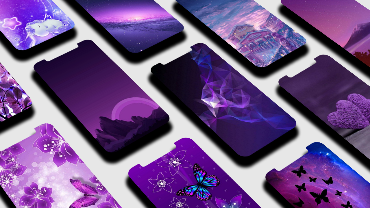 اسکرین شات 1 برنامه Purple Wallpaper