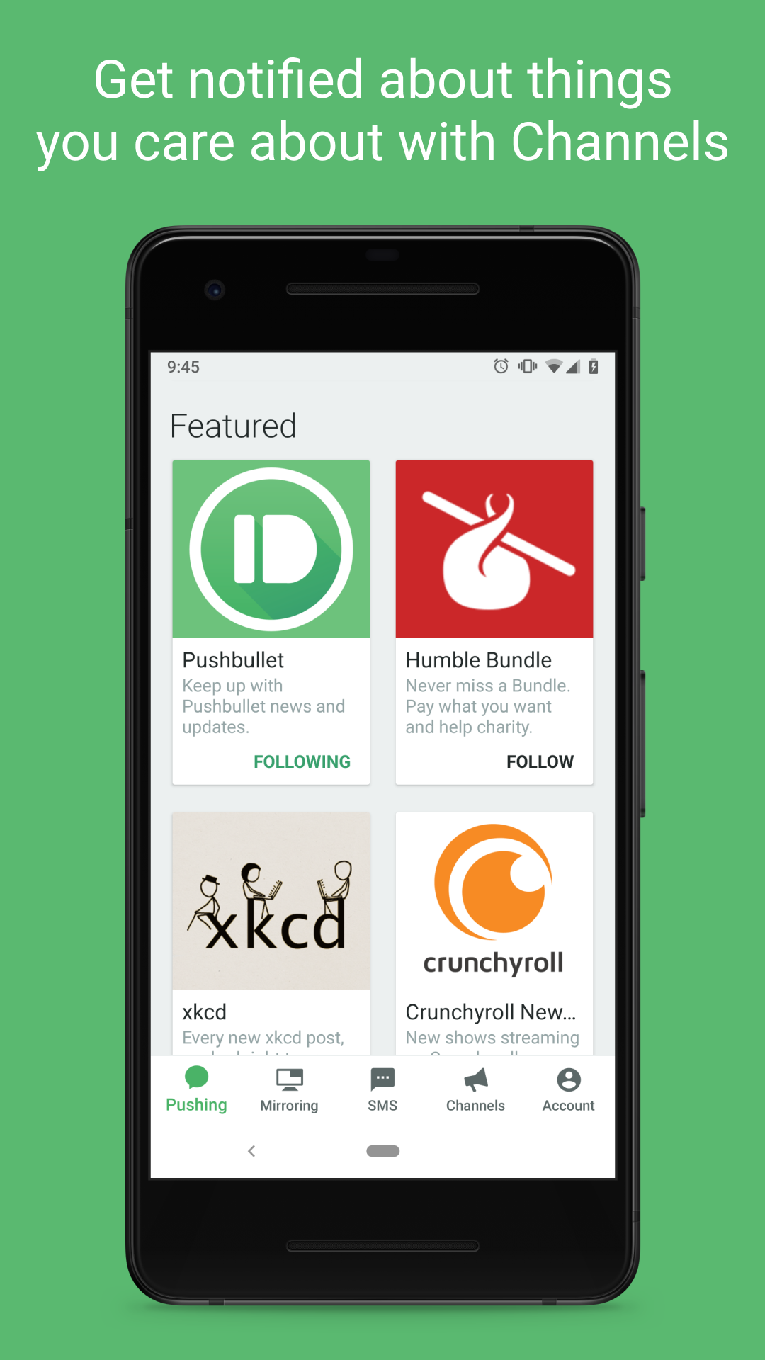 اسکرین شات 5 برنامه Pushbullet: SMS on PC and more