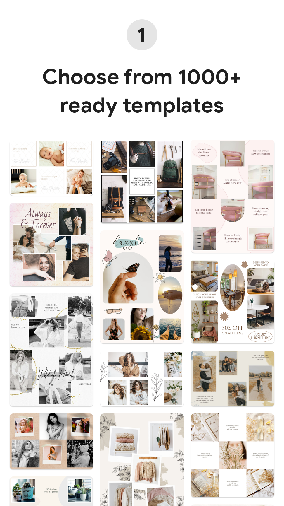 اسکرین شات 1 برنامه Grid layout for Instagram feed