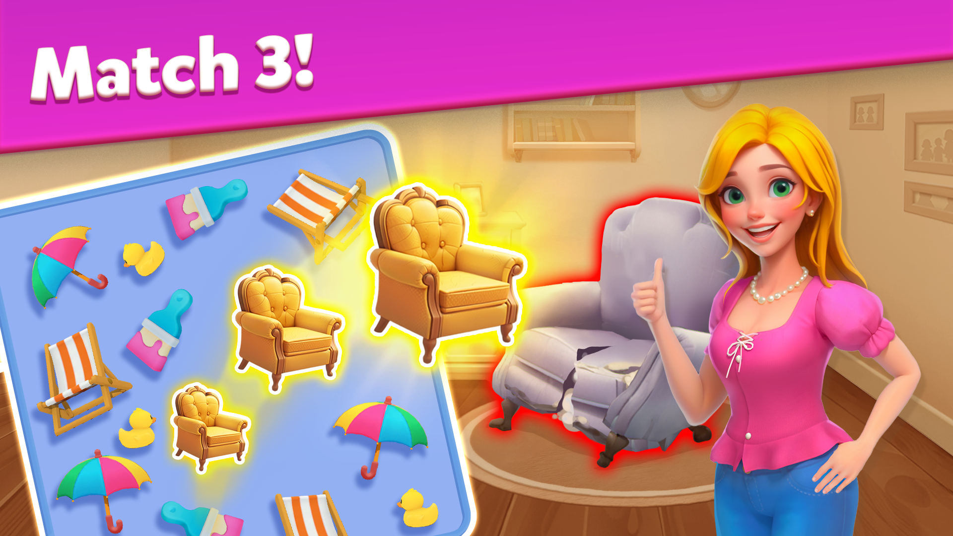اسکرین شات 2 بازی Triple Match Town: 3D Match