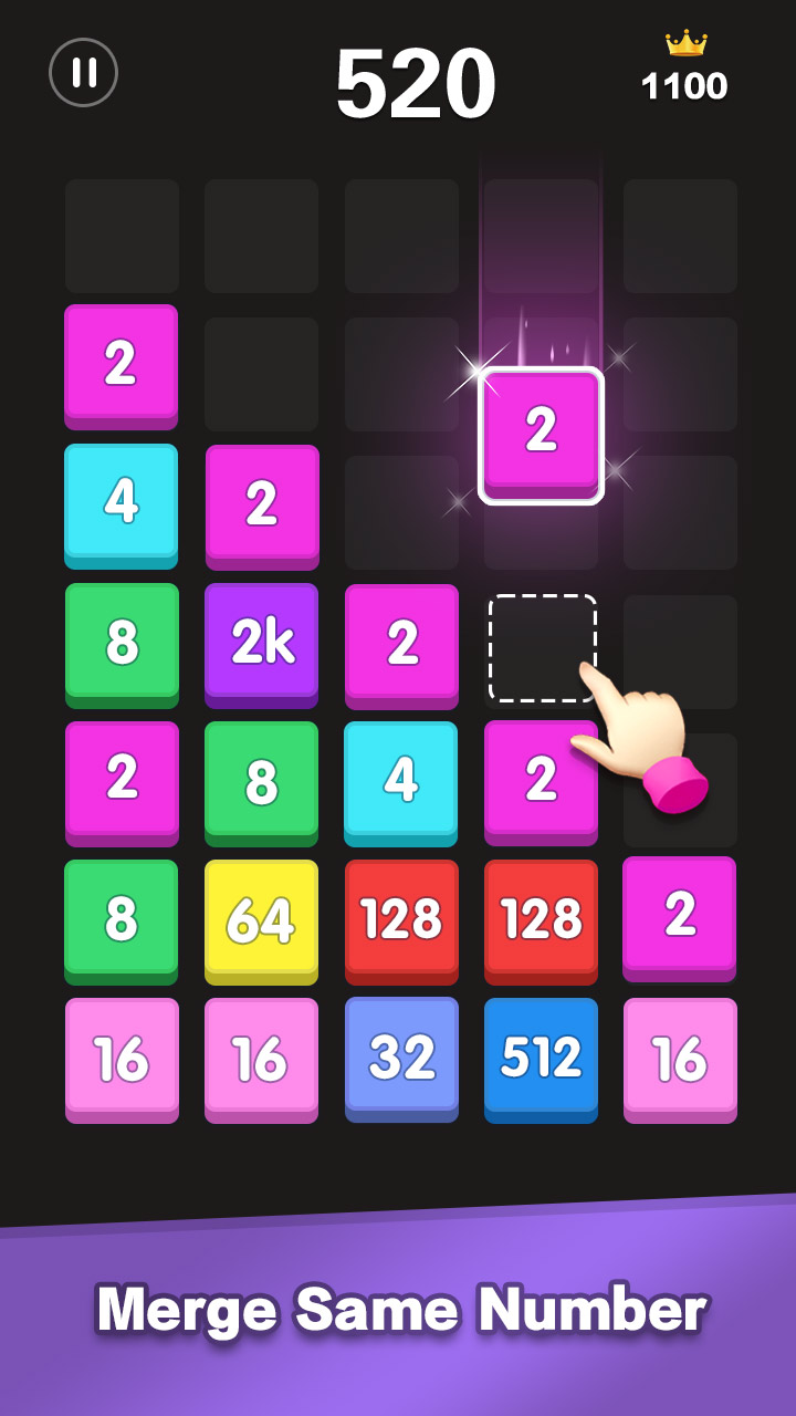 اسکرین شات 4 بازی Merge Block - number games