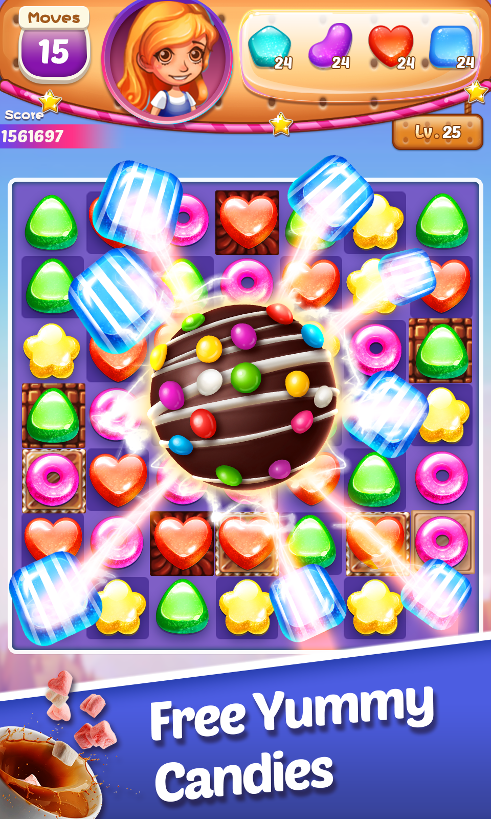 اسکرین شات 1 بازی Sweet Cookie-Match Puzzle Game
