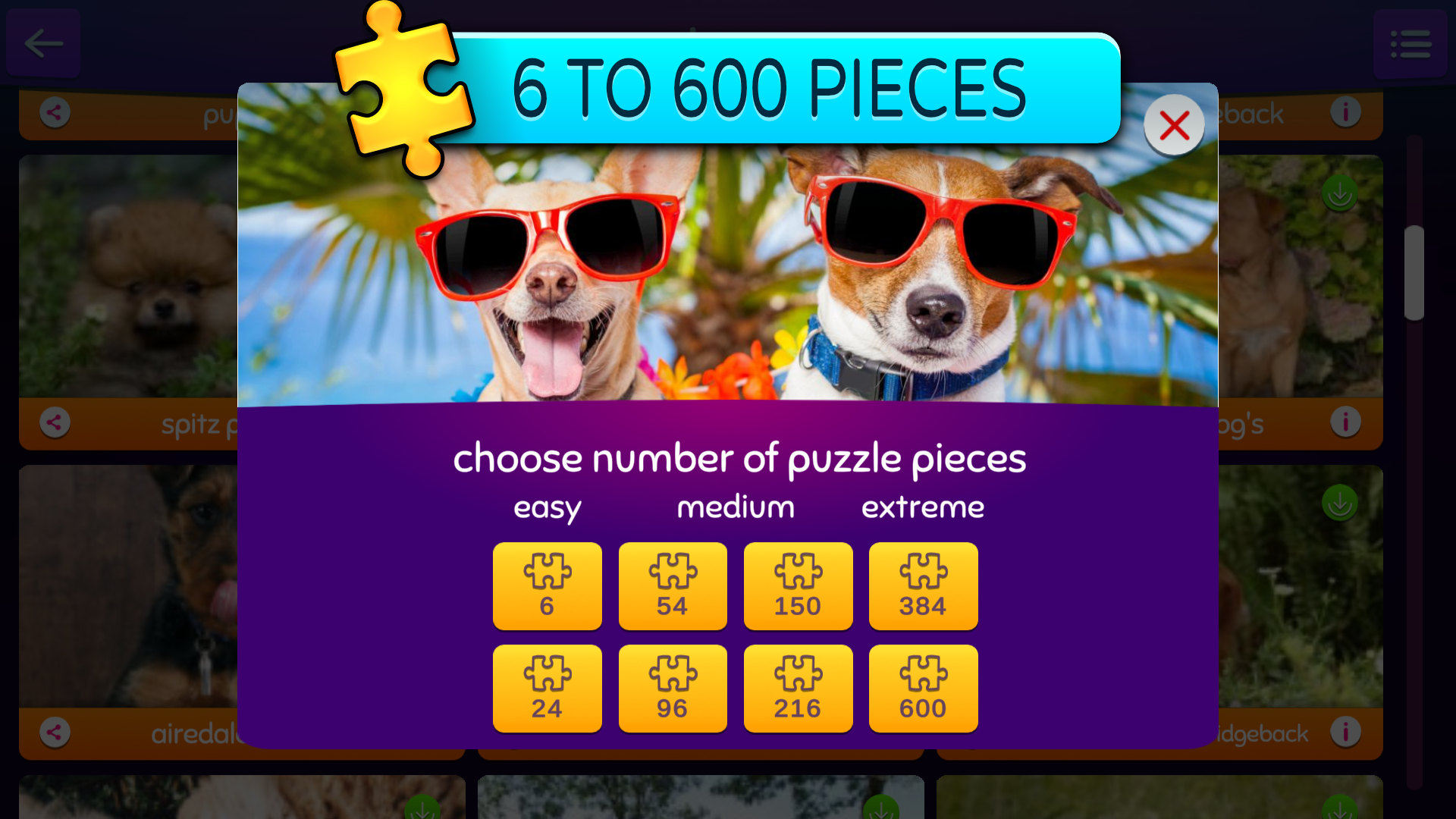 اسکرین شات 2 برنامه Jigsaw Puzzles: Animals