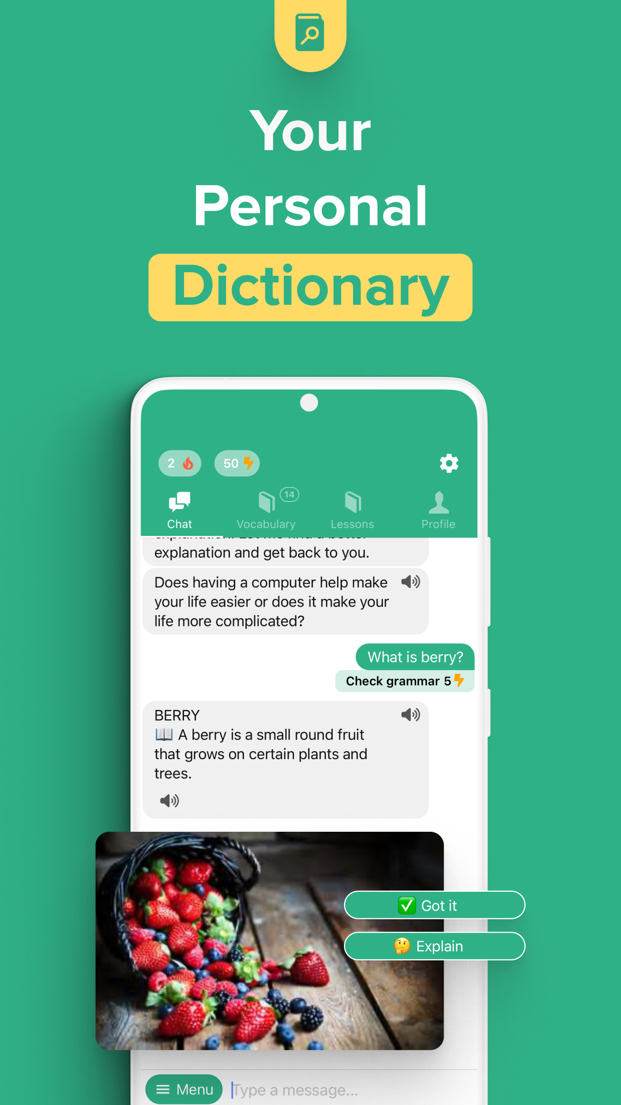 اسکرین شات 4 برنامه Andy English Language Learning