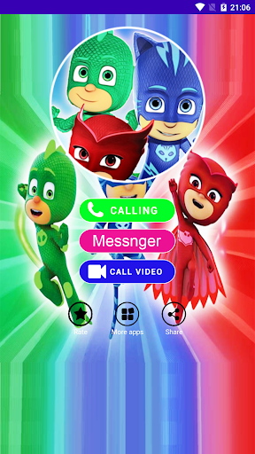 اسکرین شات 2 برنامه 📱Call Pj Heroes Wasks - Funny - GEKKO Talk!