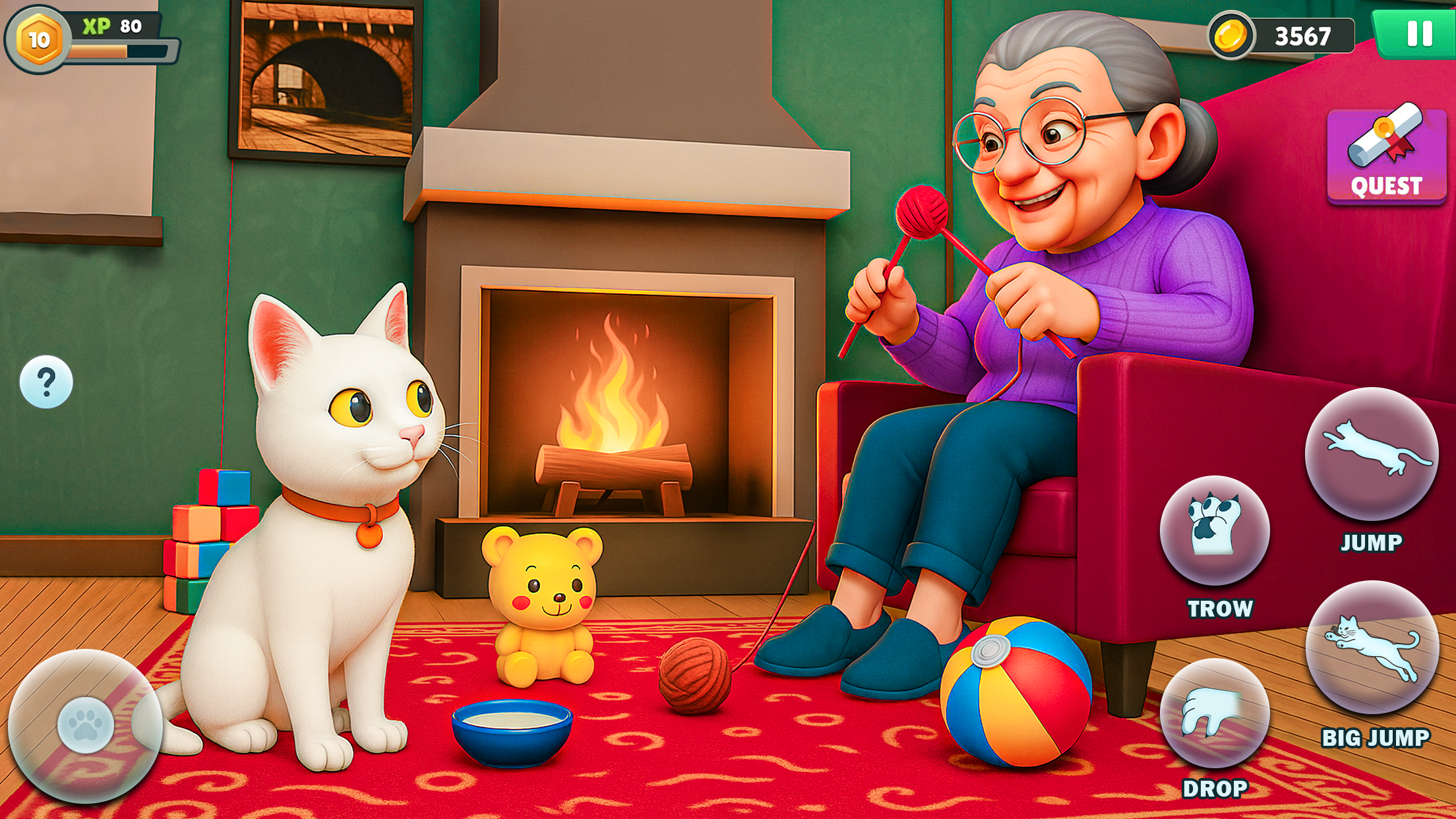 اسکرین شات 3 بازی Kitty vs Granny Prank Battle