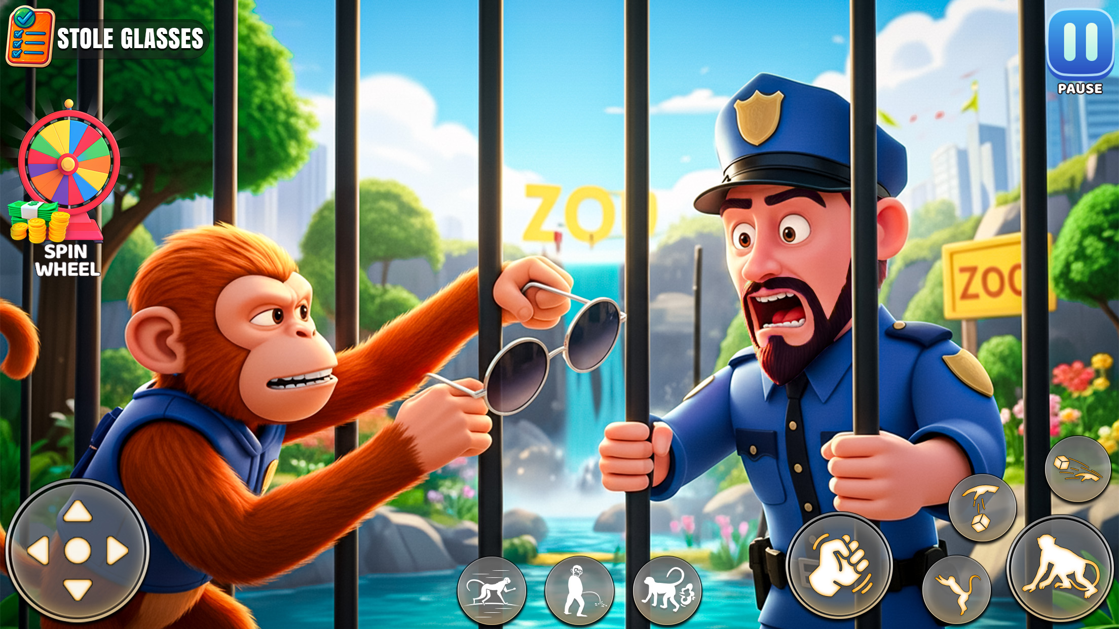 اسکرین شات 1 بازی I'M Prankster Monkey Zoo Chaos