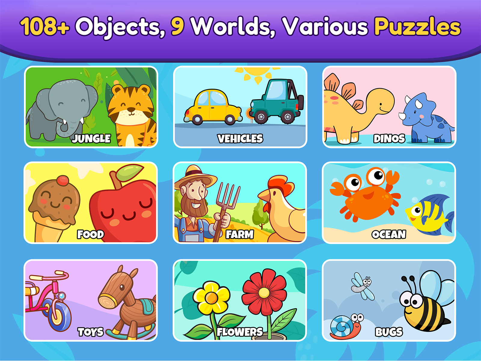 اسکرین شات 1 بازی Baby Puzzle Games for Toddlers