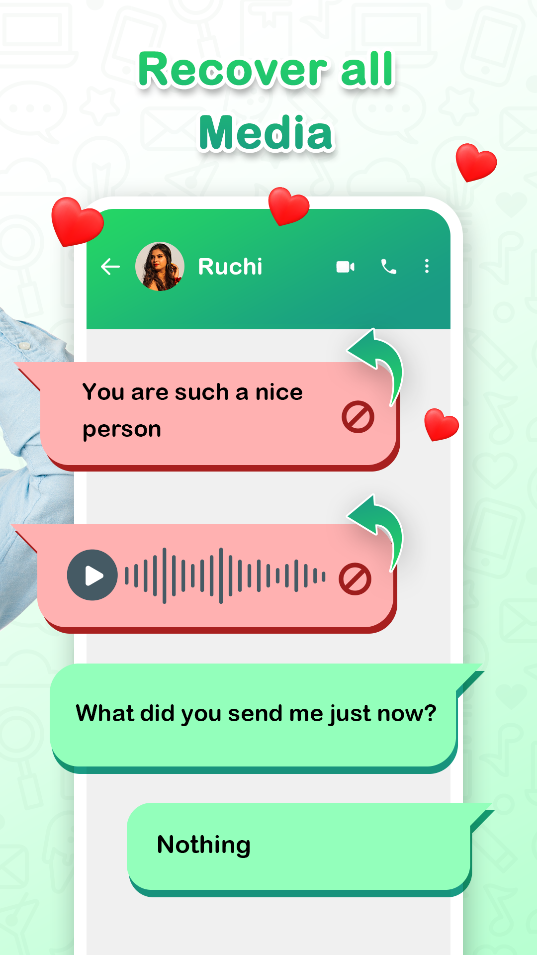 اسکرین شات 5 برنامه WhatsDeleted: Recover Messages