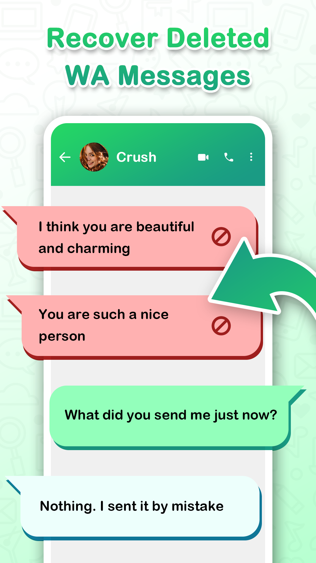 اسکرین شات 1 برنامه WhatsDeleted: Recover Messages