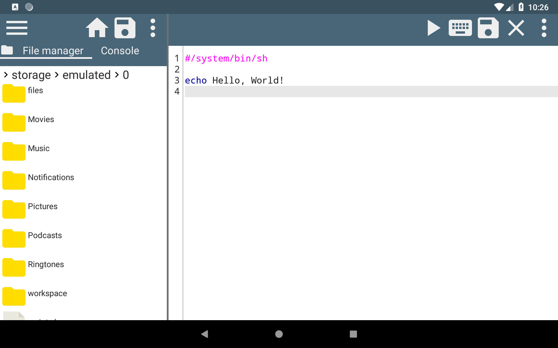 اسکرین شات 3 برنامه Shell Script Editor