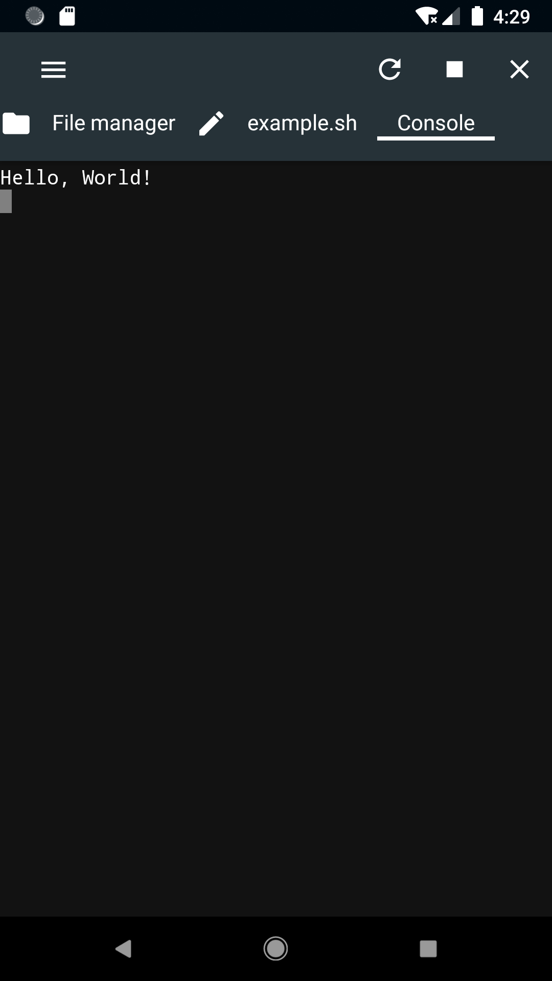 اسکرین شات 2 برنامه Shell Script Editor