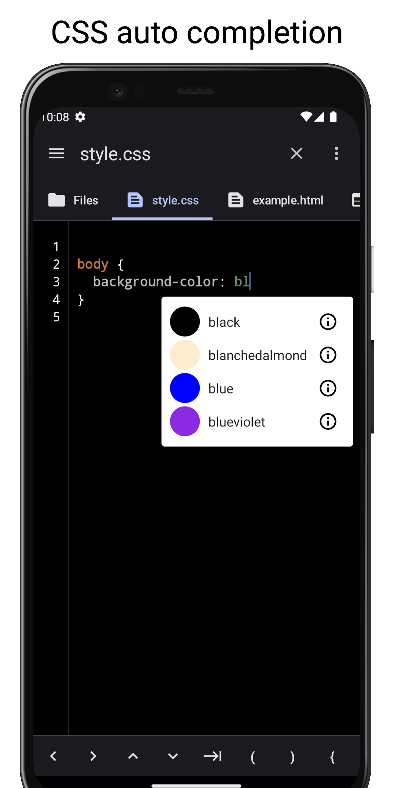 اسکرین شات 7 برنامه WebCode - html, css, js ide
