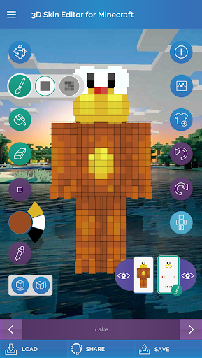 اسکرین شات 2 برنامه QB9's 3D Skin Editor for Minecraft