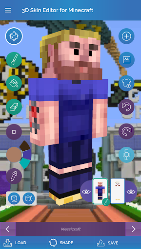 اسکرین شات 1 برنامه QB9's 3D Skin Editor for Minecraft
