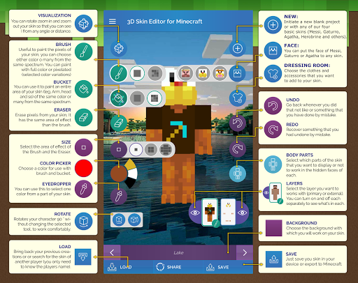 اسکرین شات 8 برنامه QB9's 3D Skin Editor for Minecraft