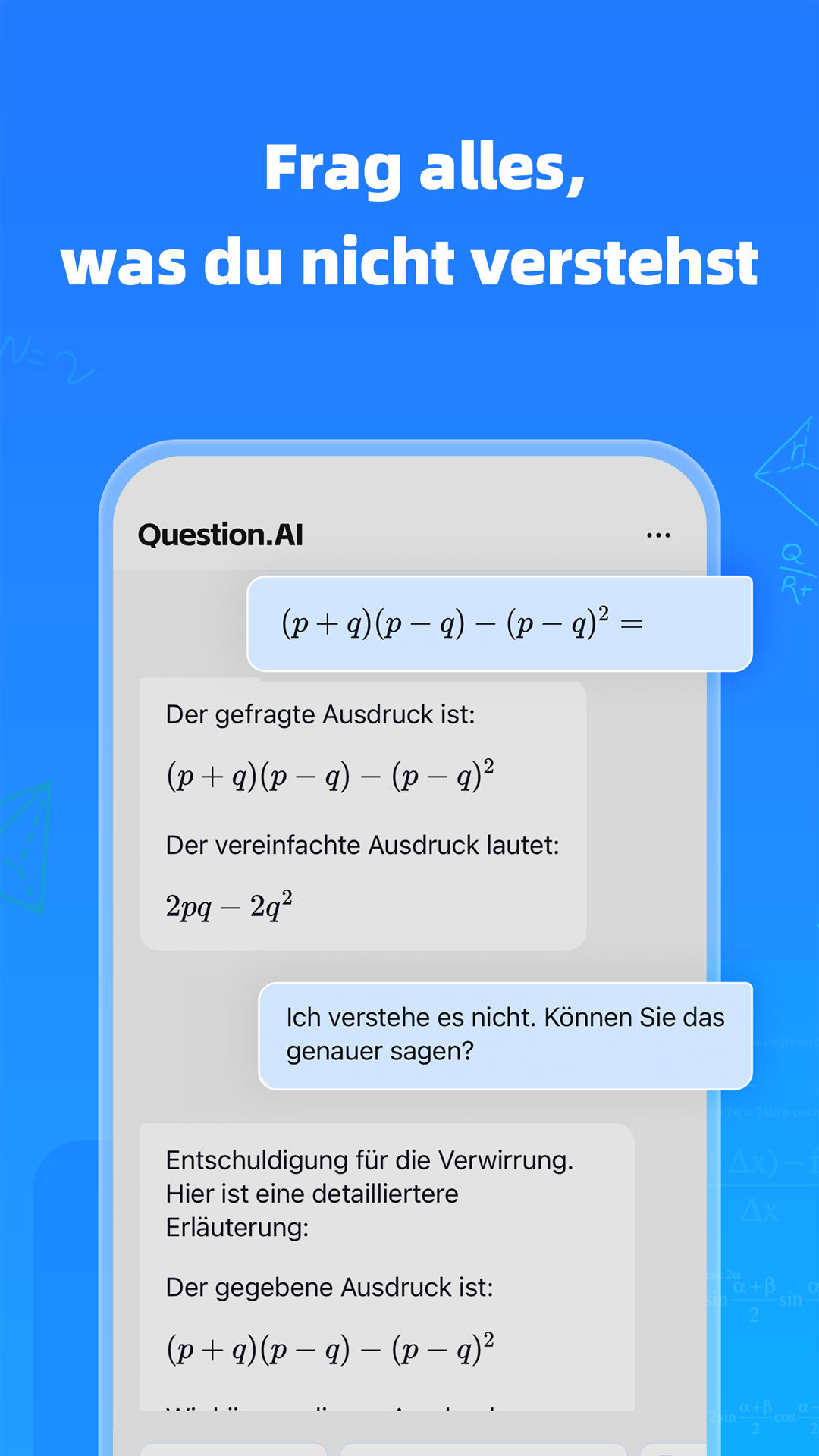 اسکرین شات 5 برنامه Question.AI - Mathe-Löser