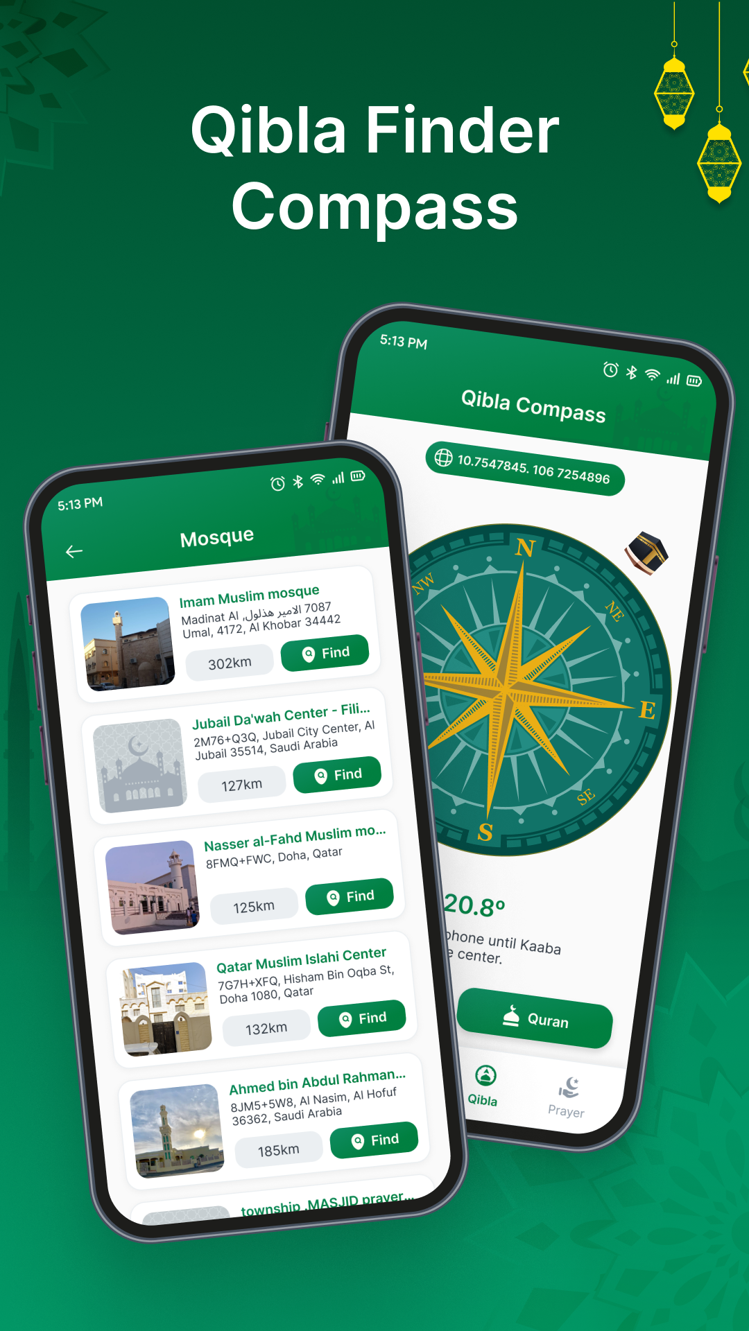 اسکرین شات 2 برنامه Muslim Prayer - Quran Compass