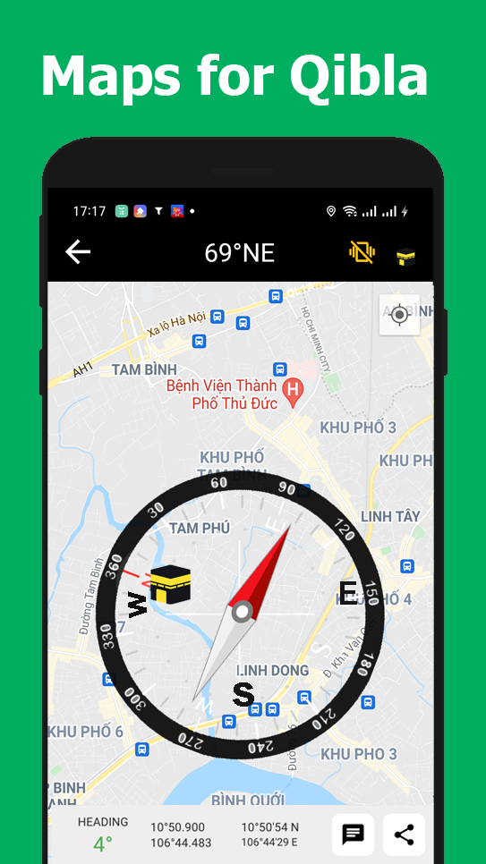 اسکرین شات 3 برنامه Qibla Finder - Qibla Direction