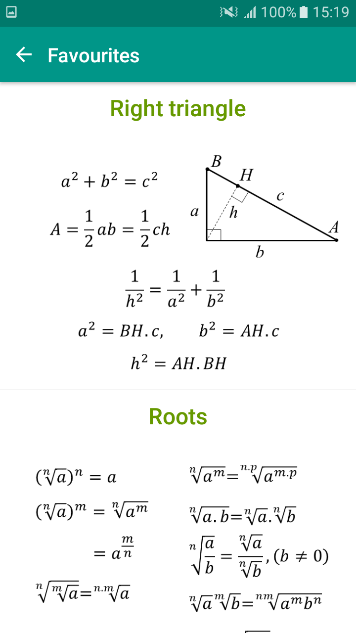 اسکرین شات 7 برنامه Math Formulas - Offline