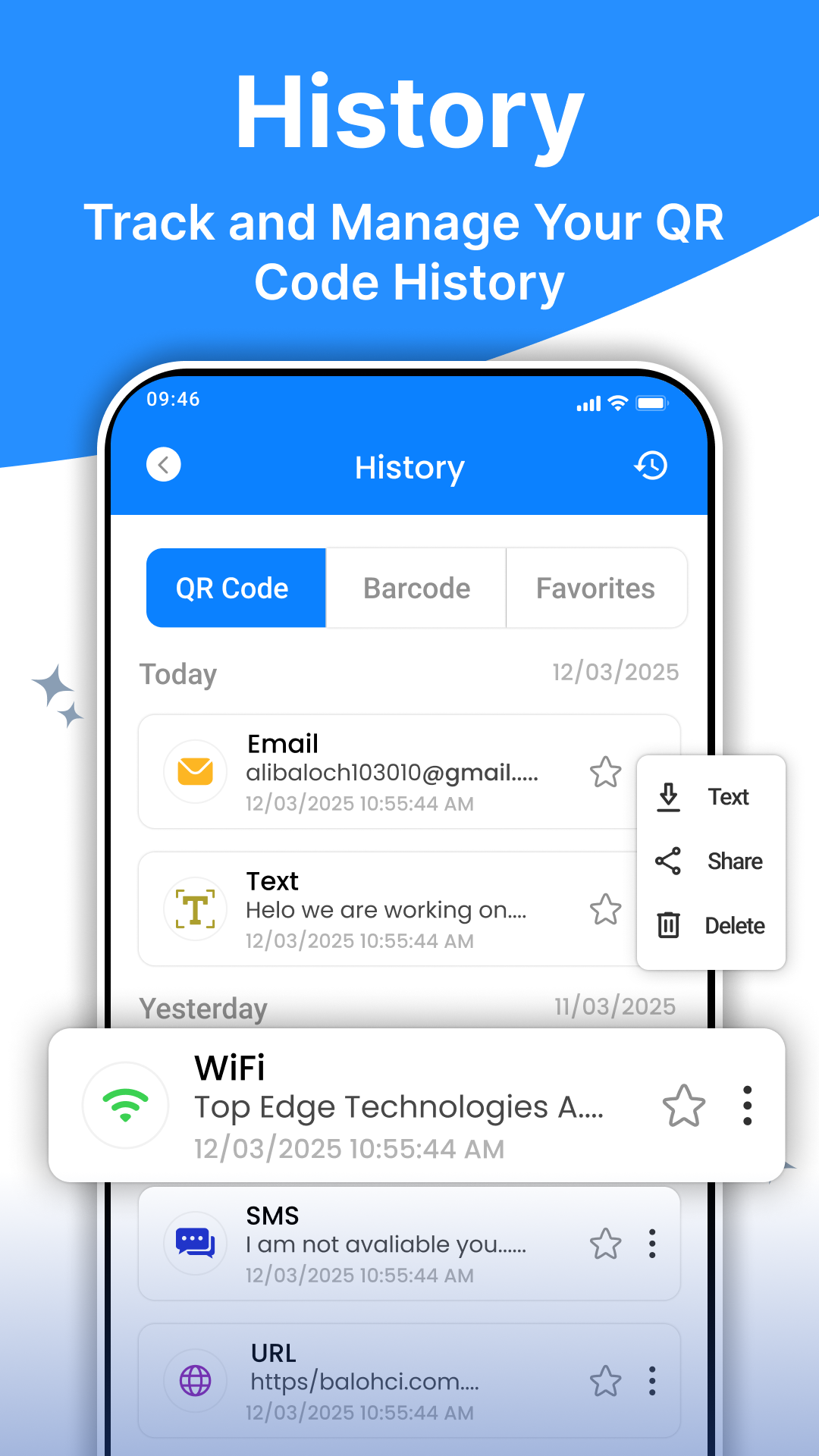 اسکرین شات 4 برنامه QR Code Reader: Scanner App