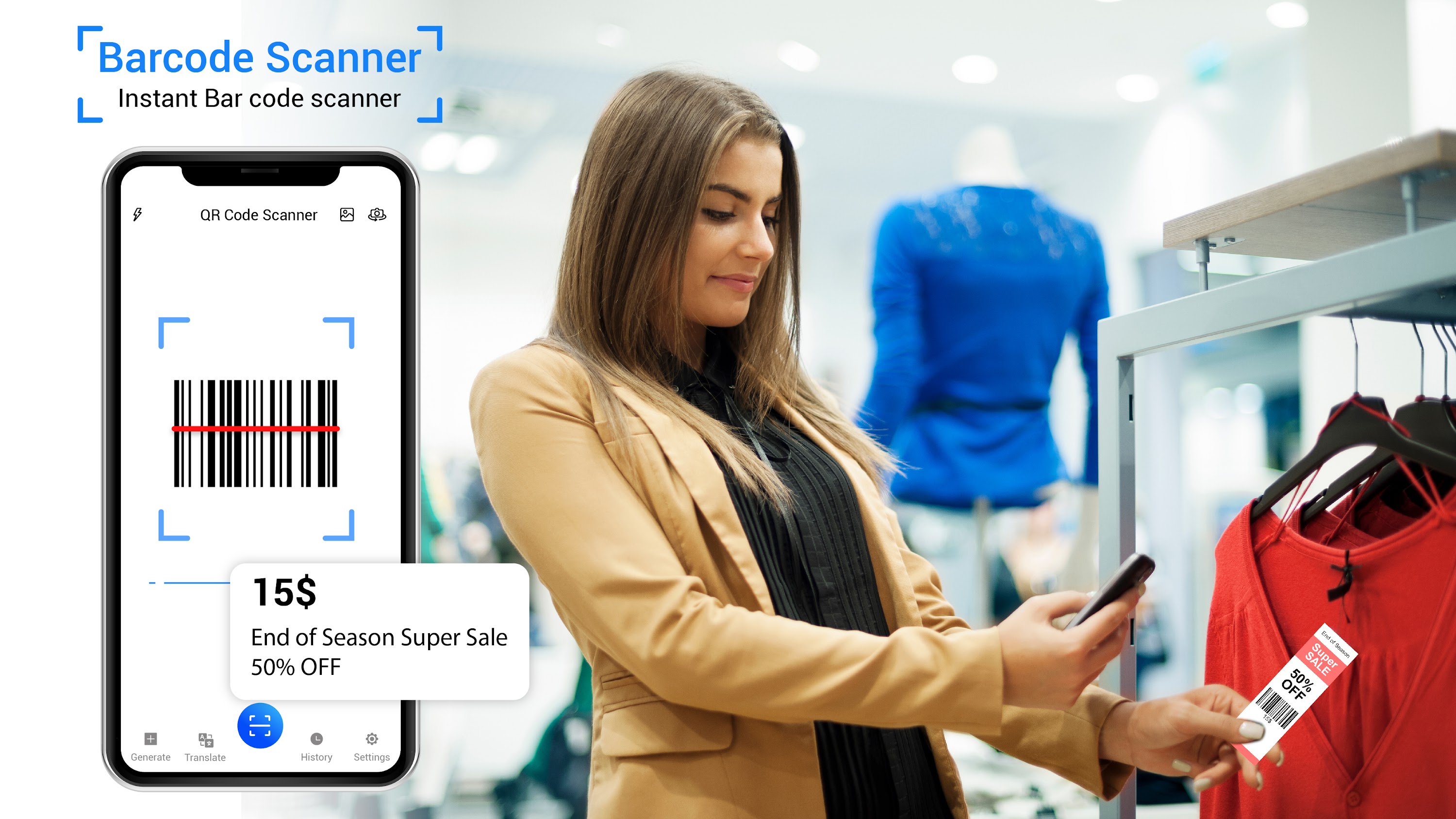 اسکرین شات 2 برنامه QR Code Reader: Scanner App