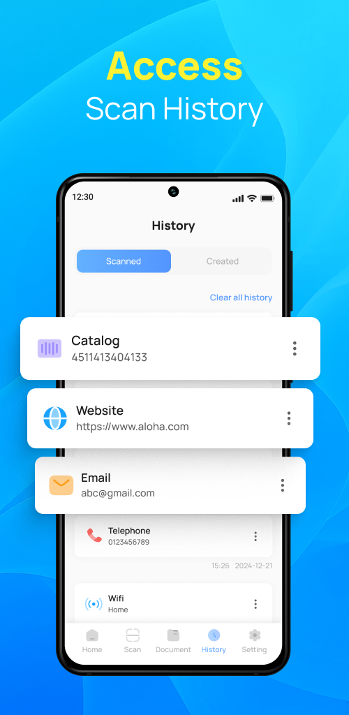 اسکرین شات 6 برنامه QR Code Scanner: Read Barcode