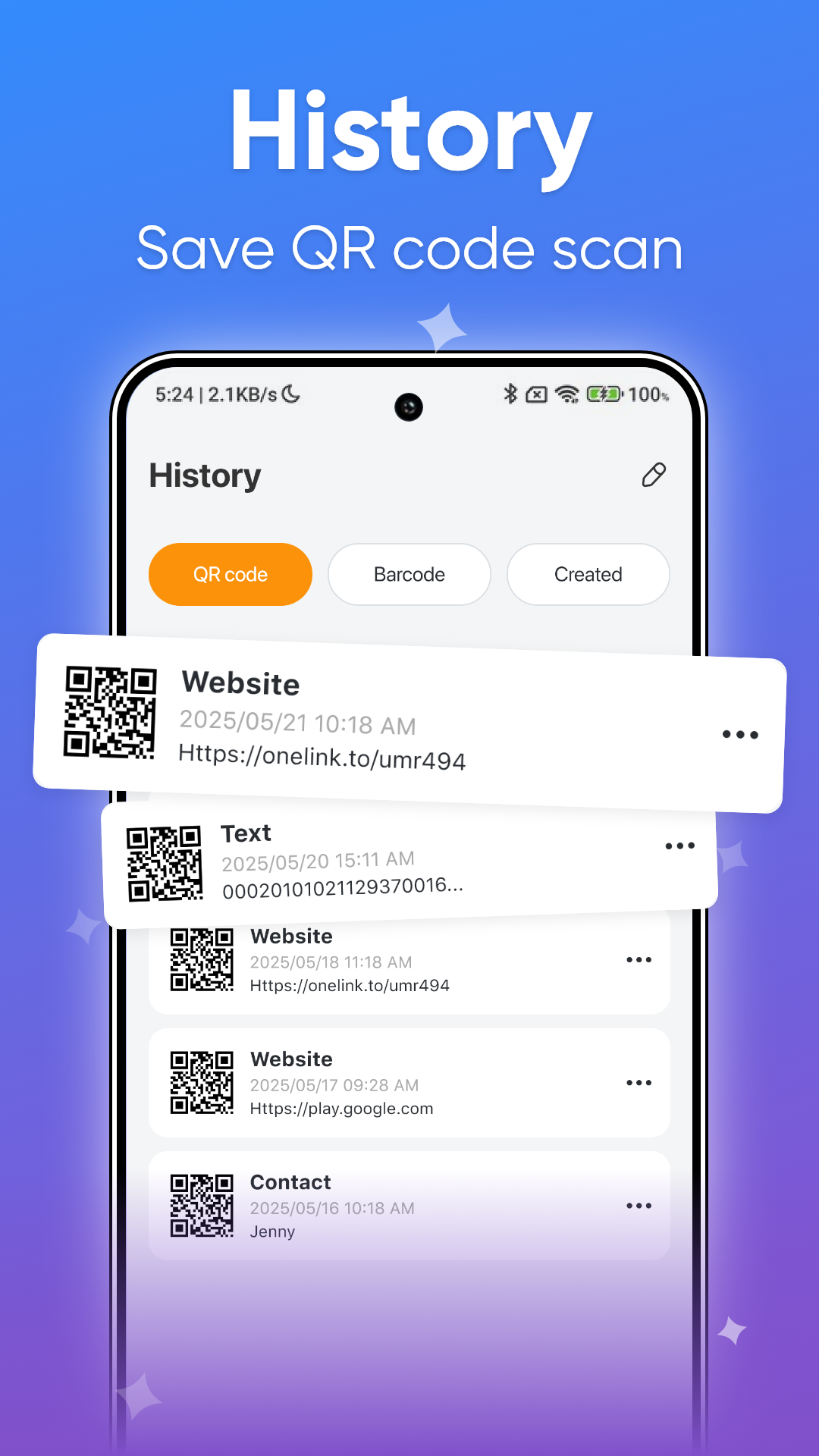 اسکرین شات 5 برنامه QR & Barcode Scanner Pro
