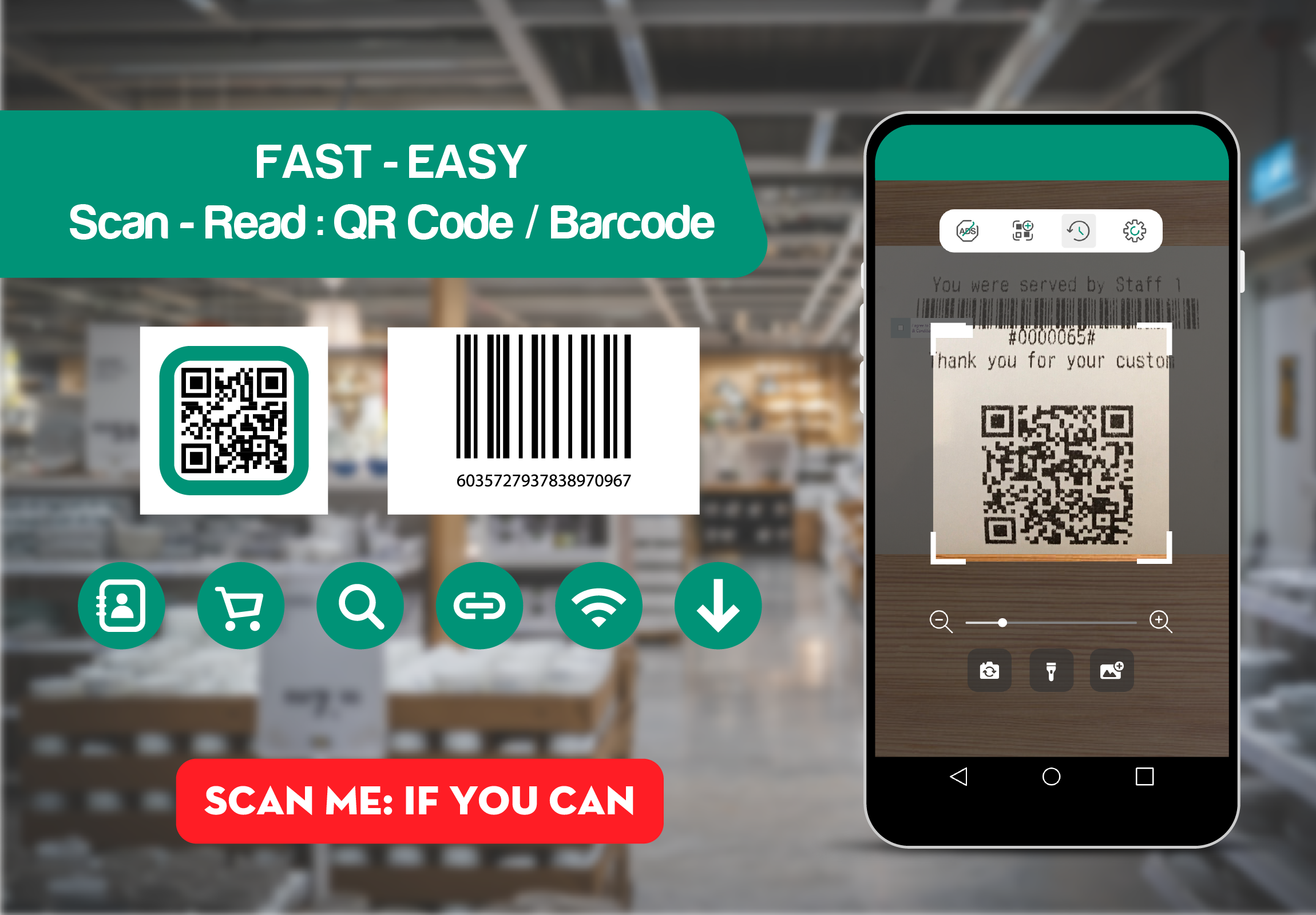 اسکرین شات 1 برنامه QR Code Scanner Barcode Reader