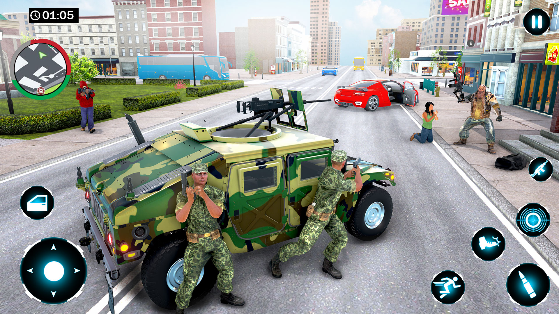 اسکرین شات 4 بازی US Army Car Driver Crime Fight