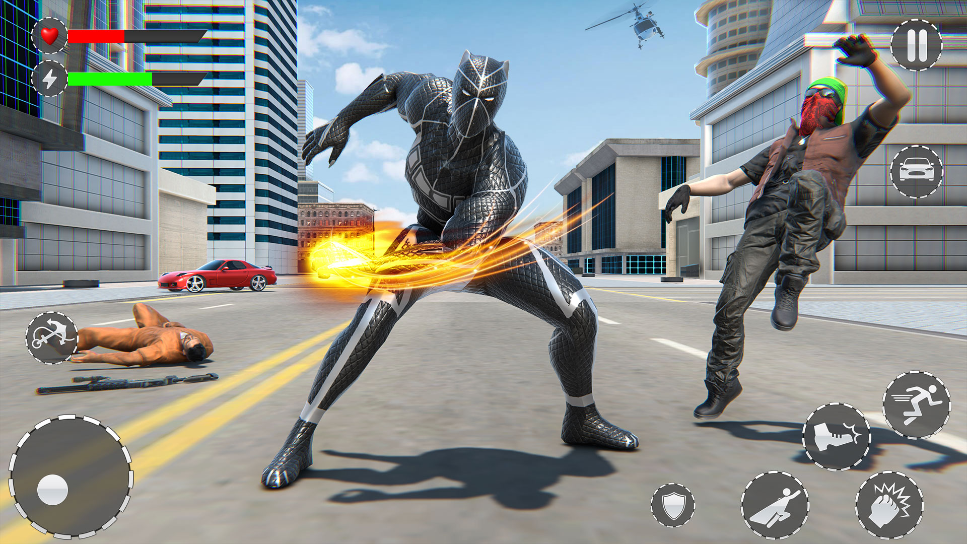 اسکرین شات 5 برنامه Flying Panther Hero City Crime