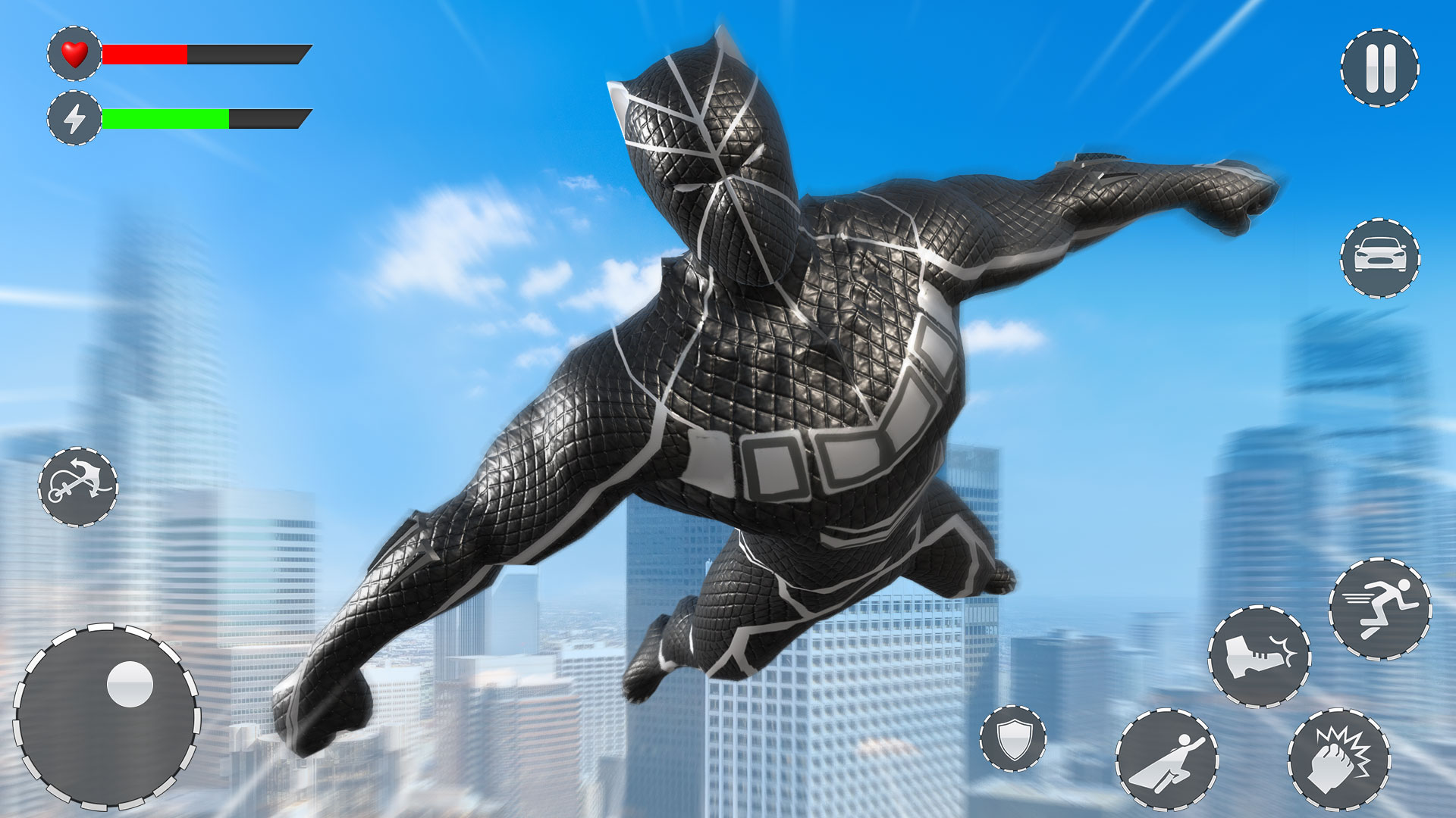 اسکرین شات 1 برنامه Flying Panther Hero City Crime